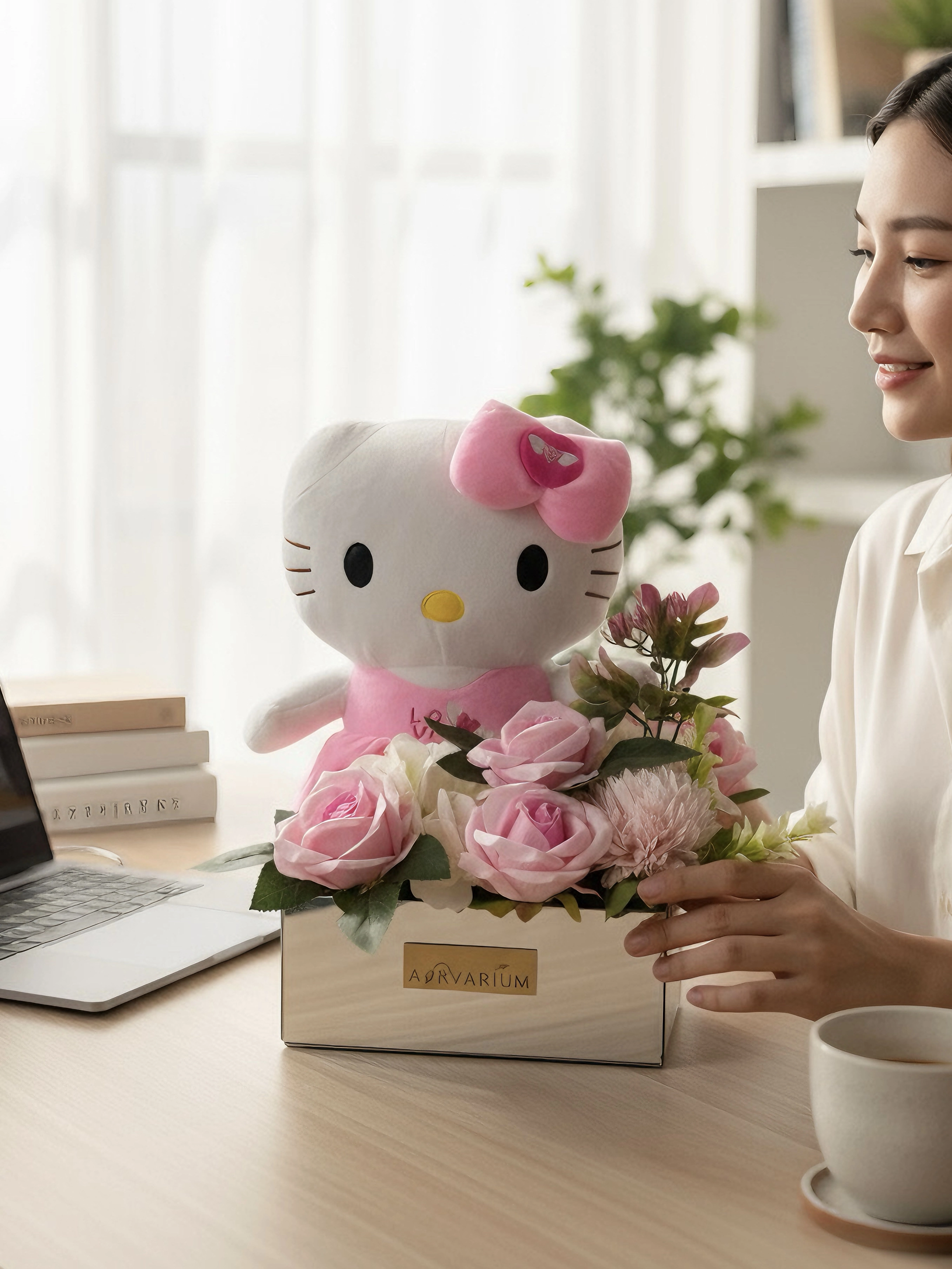 50 Cm Hello Kitty Peluşlu Aranjman