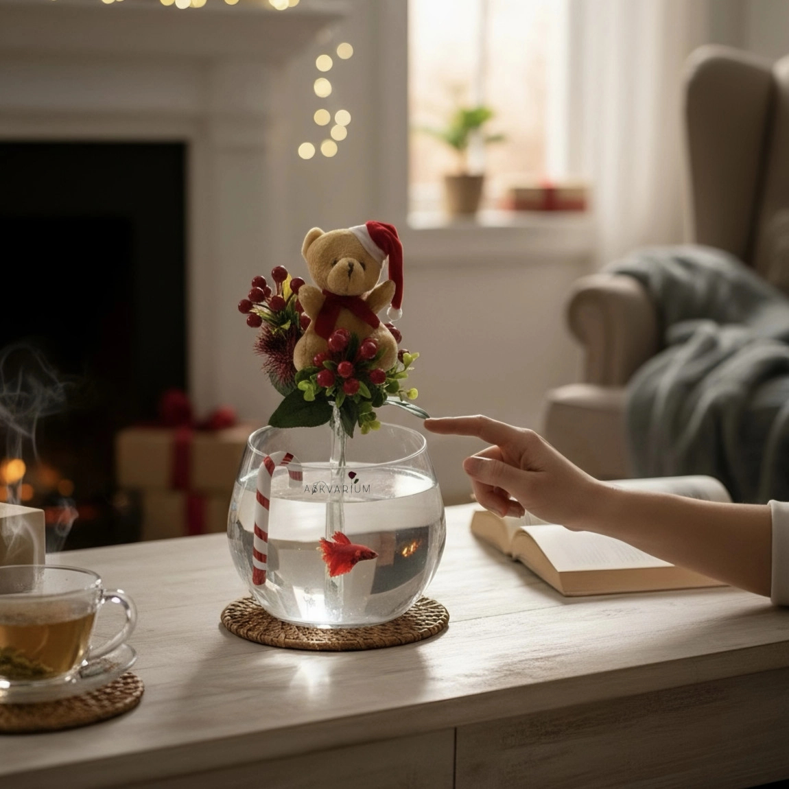 2026 Noel Peluşlu Fanus Aranjman