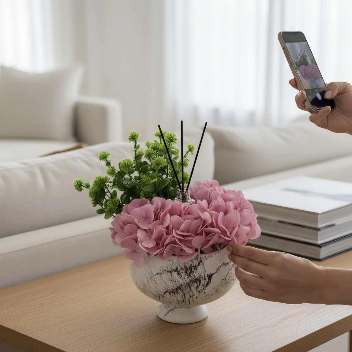 Oda Kokulu Premium Ortanca Aranjmanı