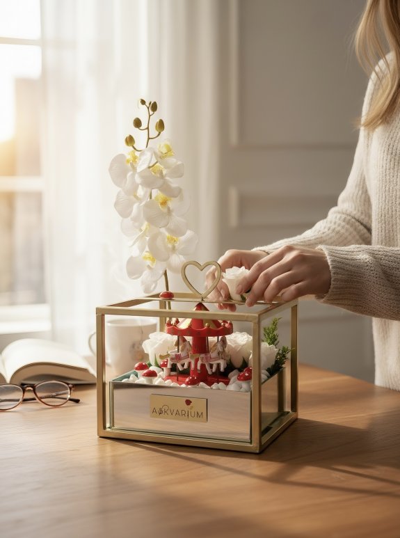 Orkide & Nostaljik Atlı Karınca Tasarımı