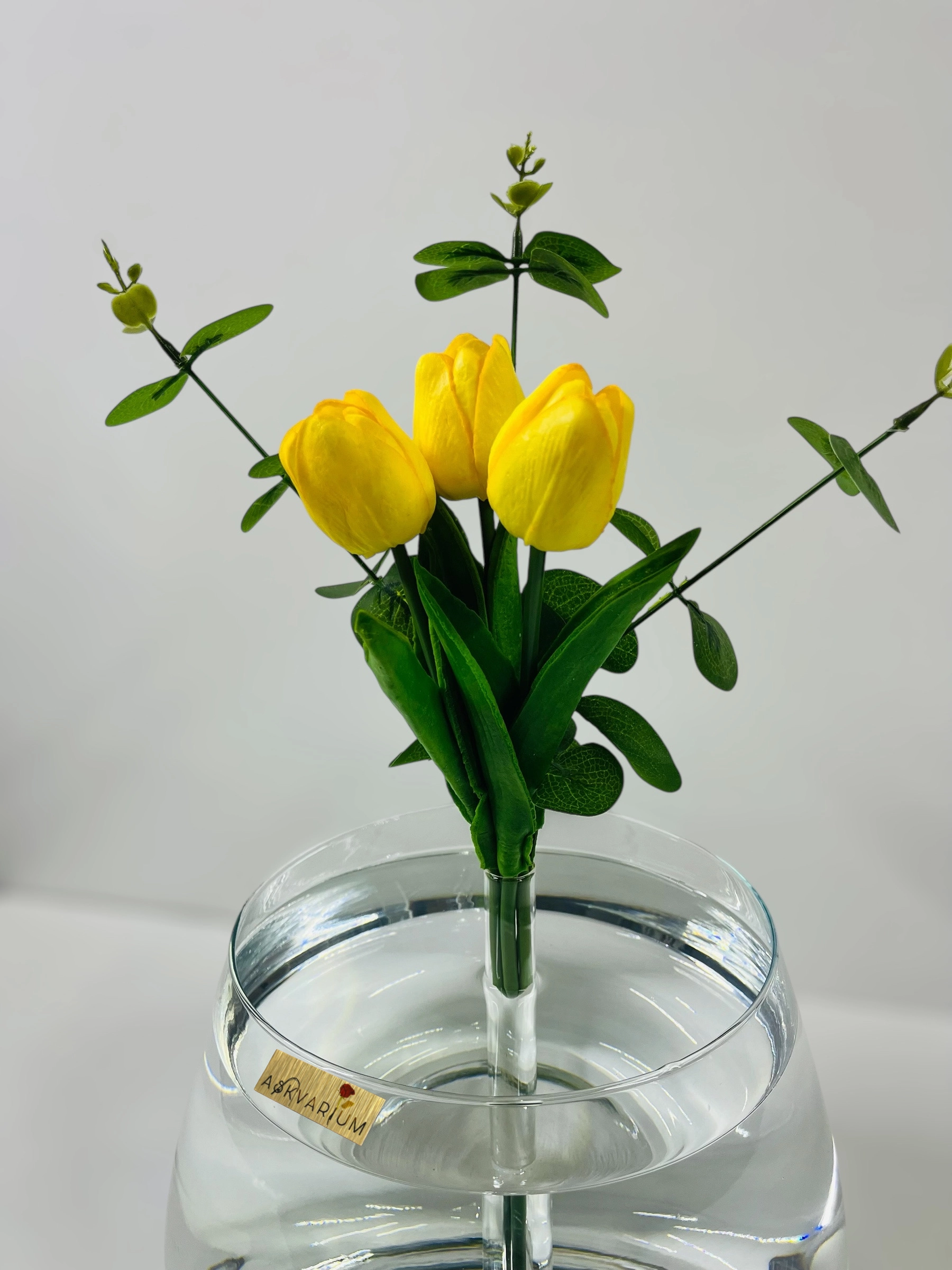 Sarı Lale Cam Fanus
